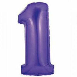 Nikki's Balloons BALLOONS 1 40" Purple Number Mylar Balloon