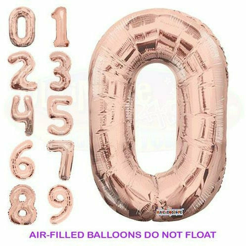 Rose Gold Number Balloons