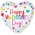 Nikki's Balloons BALLOONS 17" Happy Valentines Day Colorful Hearts Foil Balloon