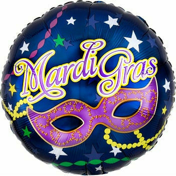 Nikki's Balloons BALLOONS 17" Mardi Gras Mask
