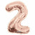 Nikki's Balloons BALLOONS 2 14" Rose Gold Number Air-Filled Mylar Balloon