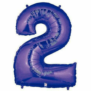 Nikki's Balloons BALLOONS 2 40" Purple Number Mylar Balloon