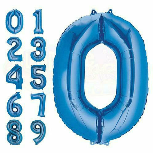 Nikki's Balloons BALLOONS 34" Blue Number Mylar Balloon