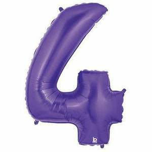 Nikki's Balloons BALLOONS 4 40" Purple Number Mylar Balloon