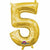 Nikki's Balloons BALLOONS 5 16" Gold Number Air-Filled Mylar Balloon