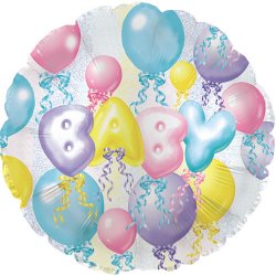 Nikki's Balloons BALLOONS 514 18" Pastel Baby Shower Foil Balloon