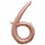 Nikki's Balloons BALLOONS 6 Rose Gold Script Number Air-Filled Mylar Balloon