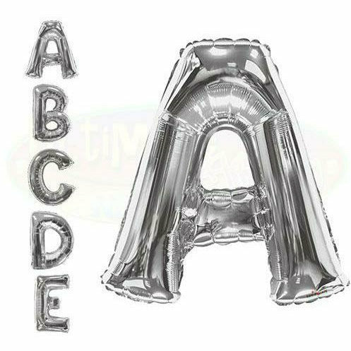 Nikki's Balloons BALLOONS 600's 34" Silver Letter Mylar Balloon