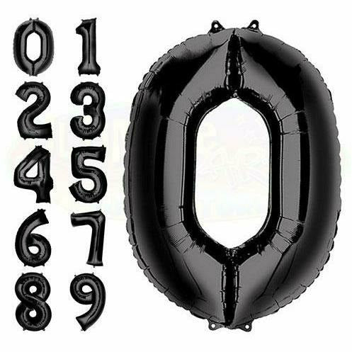 Nikki&#39;s Balloons BALLOONS 800&#39;s 34&quot; Black Number Mylar Balloon