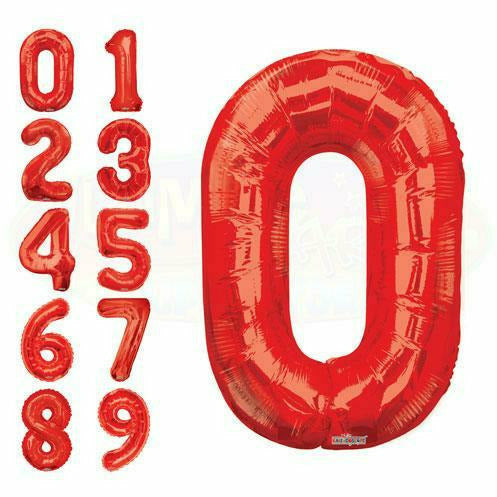 Red Number Balloons - Ultimate Party Super Stores