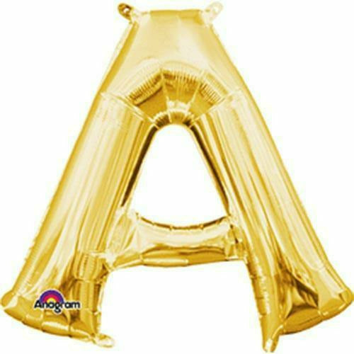 Nikki's Balloons BALLOONS A 16" Gold Letter Air-Filled Mylar Balloon