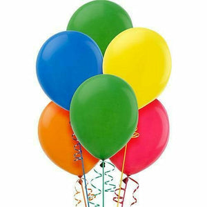 Nikki's Balloons BALLOONS Assorted / Helium Filled Solid Color Latex Balloons 15ct, 12"