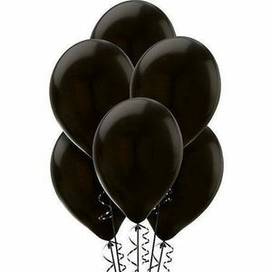 Nikki's Balloons BALLOONS Black Pearl Latex Balloons 72ct, 12"