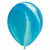 Nikki's Balloons BALLOONS Blue Rainbow Agate / Helium Filled Agate Latex Balloon 1ct, 11"