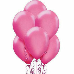 Nikki's Balloons BALLOONS Bright Pink / Helium Filled Solid Color Latex Balloons 15ct, 12"