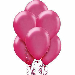 Nikki's Balloons BALLOONS Bright Pink Pearl Latex Balloons 72ct, 12"