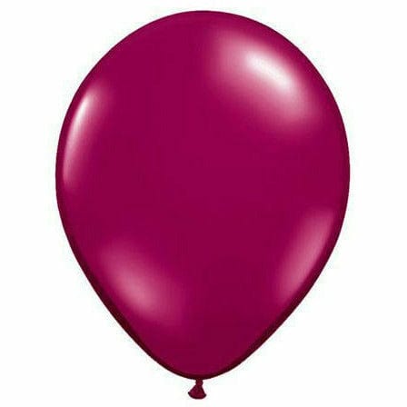 Nikki's Balloons BALLOONS Burgundy / Air-Filled Solid Color 5" Air-Filled Latex Balloon, 1ct