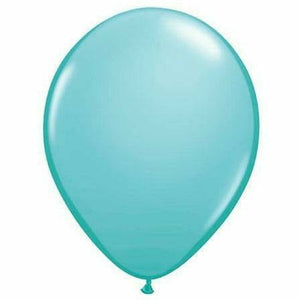Nikki's Balloons BALLOONS Caribbean Blue / Helium Filled Solid Color Latex Balloon 1ct, 11"