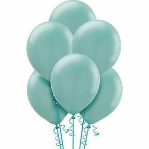 Nikki's Balloons BALLOONS Caribbean Blue / Helium Filled Solid Color Latex Balloons 15ct, 12"
