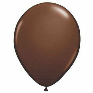 Nikki's Balloons BALLOONS Chocolate Brown / Helium Filled Solid Color Latex Balloon 1ct, 11"