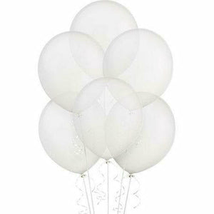 Nikki's Balloons BALLOONS Clear / Helium Filled Solid Color Latex Balloons 15ct, 12"