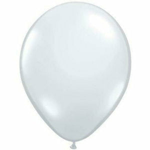 Nikki's Balloons BALLOONS Diamond Clear / Helium Filled Solid Color Latex Balloon 1ct, 11"