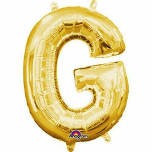 Nikki's Balloons BALLOONS G 16" Gold Letter Air-Filled Mylar Balloon