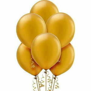 Nikki's Balloons BALLOONS Gold Pearl Latex Balloons 72ct, 12"
