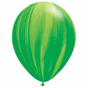 Nikki's Balloons BALLOONS Green Agate / Helium Filled Agate Latex Balloon 1ct, 11"