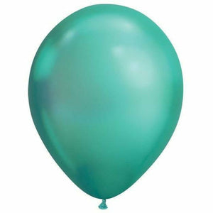 Nikki's Balloons BALLOONS Green Chrome / Helium Filled Chrome Latex Balloon 1ct, 11"