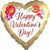 Nikki's Balloons BALLOONS J08 18" Satin Happy Valentine's Day Watercolor