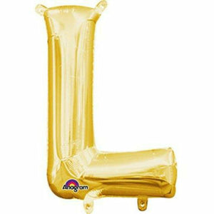 Nikki's Balloons BALLOONS L 16" Gold Letter Air-Filled Mylar Balloon