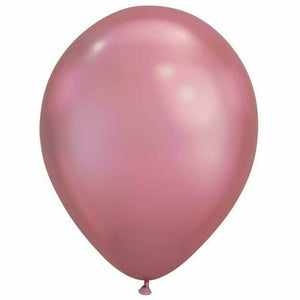 Nikki's Balloons BALLOONS Mauve Chrome / Helium Filled Chrome Latex Balloon 1ct, 11"
