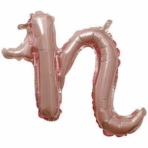 Nikki's Balloons BALLOONS N Rose Gold Script Letter Air-Filled Mylar Balloon