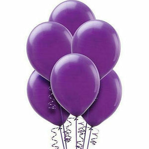 Nikki's Balloons BALLOONS Purple / Helium Filled Solid Color Latex Balloons 15ct, 12"