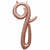 Nikki's Balloons BALLOONS Q Rose Gold Script Letter Air-Filled Mylar Balloon