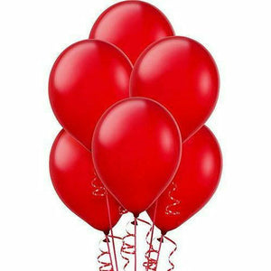 Nikki's Balloons BALLOONS Red Pearl Latex Balloons 72ct, 12"