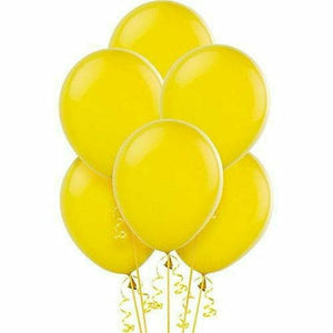 Nikki's Balloons BALLOONS Sunshine Yellow / Helium Filled Solid Color Latex Balloons 15ct, 12"