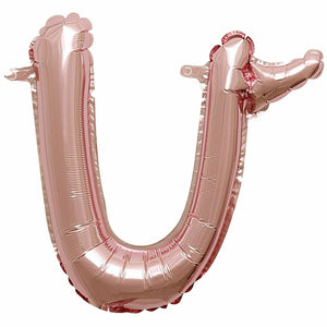 Nikki's Balloons BALLOONS U Rose Gold Script Letter Air-Filled Mylar Balloon