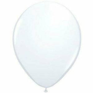 Nikki's Balloons BALLOONS White / Air-Filled Solid Color 5" Air-Filled Latex Balloon, 1ct