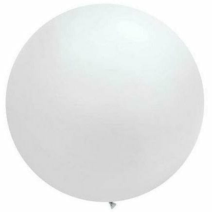 Nikki's Balloons BALLOONS White / Helium Filled Solid Color Latex Balloon 1ct, 36"