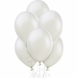 Nikki's Balloons BALLOONS White Pearl Latex Balloons 72ct, 12"