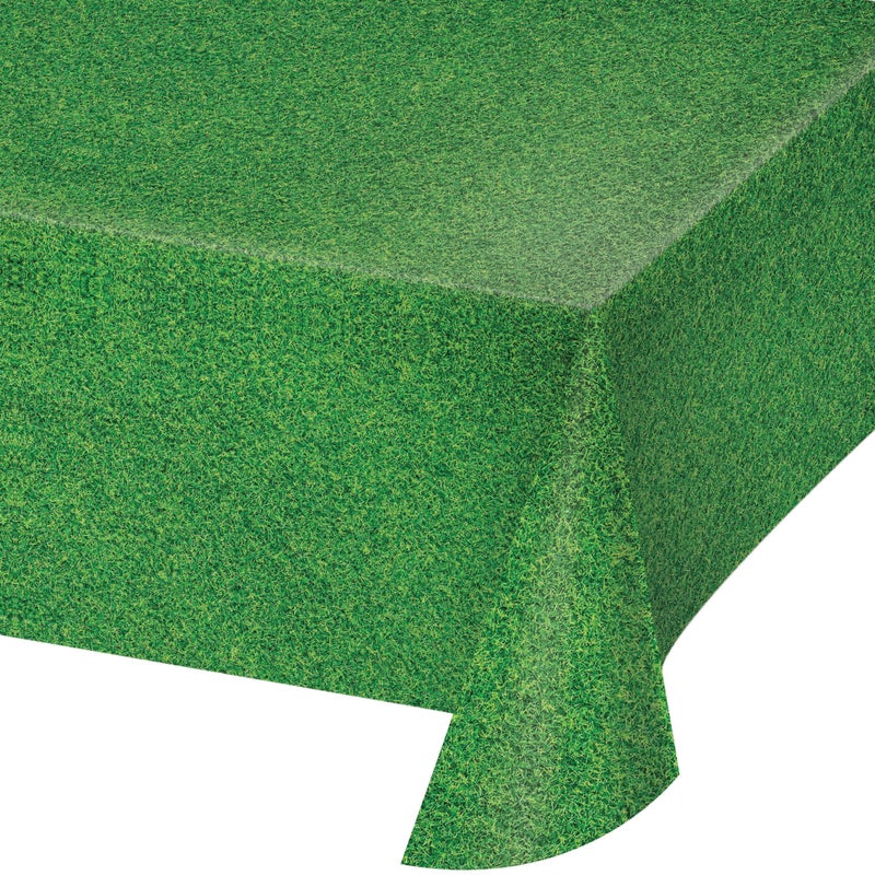Sports Fanatic Grass Plastic Table Cover