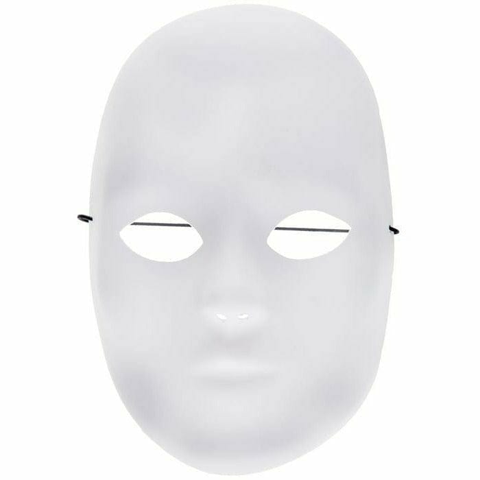 White Ink Mask Full White Mask - Ultimate Party Super Stores