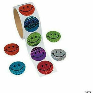 Oriental Trading TOYS Prism Smiley Faces Assorted Sticker Rolls