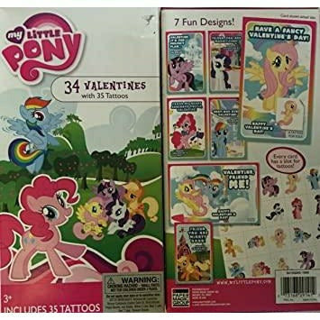 Paper Magic Group HOLIDAY: VALENTINES My Little Pony Valentines with Tattoos