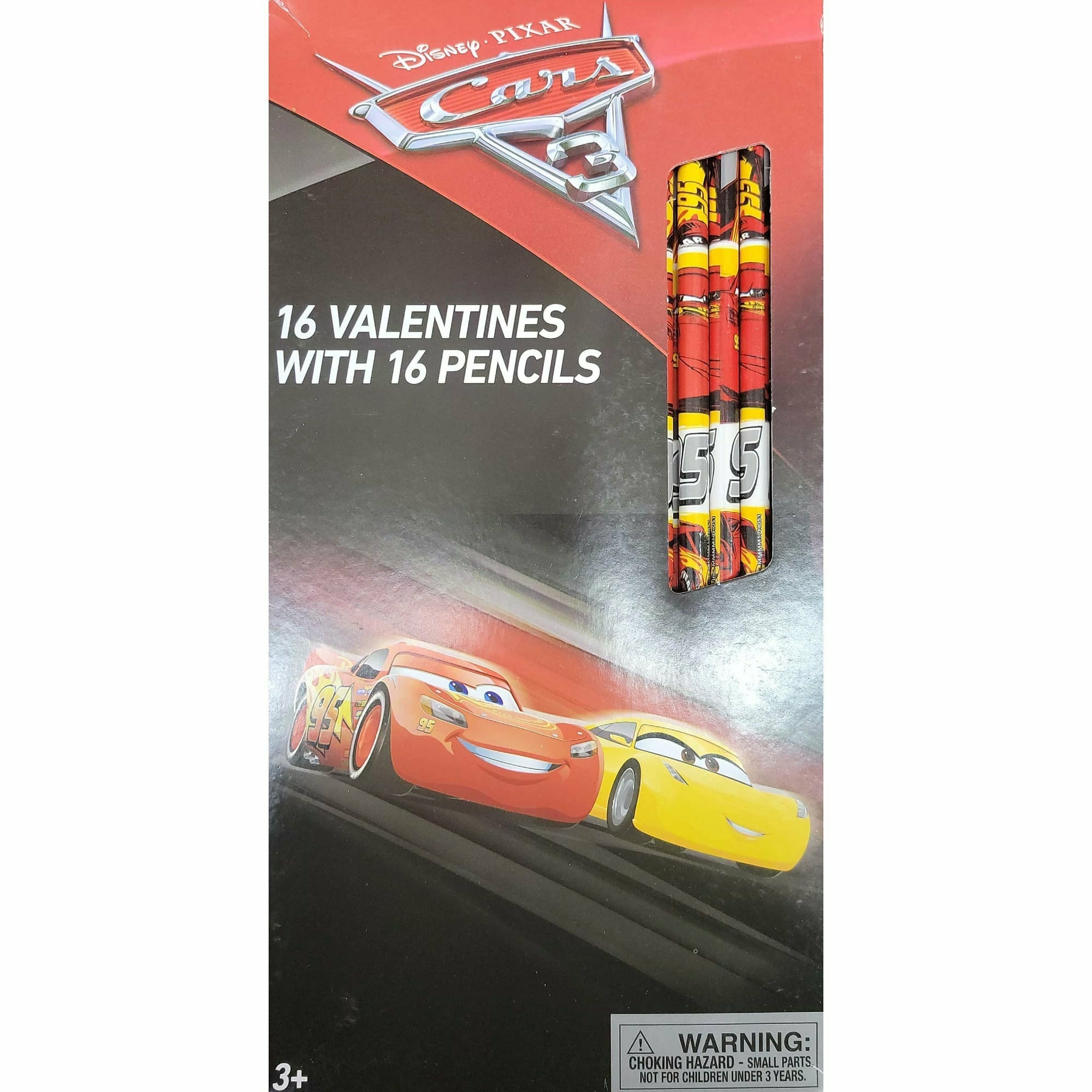 Paper Magic 16 Valentines & Pencils (Cars) - Ultimate Party Super