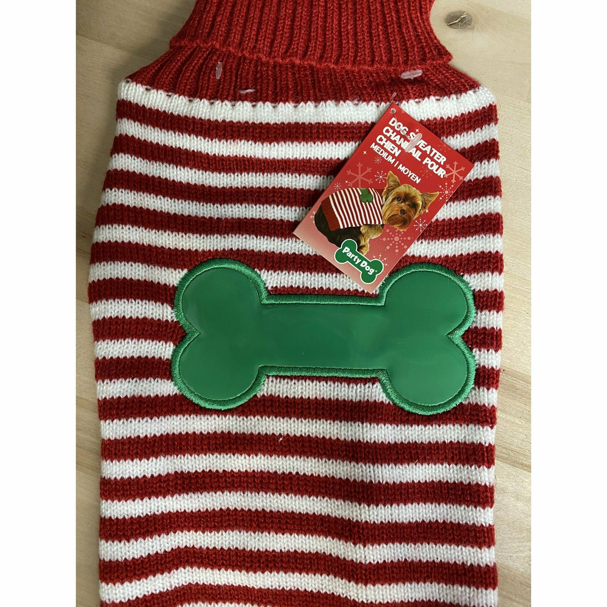 PARTY DOG HOLIDAY: CHRISTMAS Dog Christmas Stripes Sweater