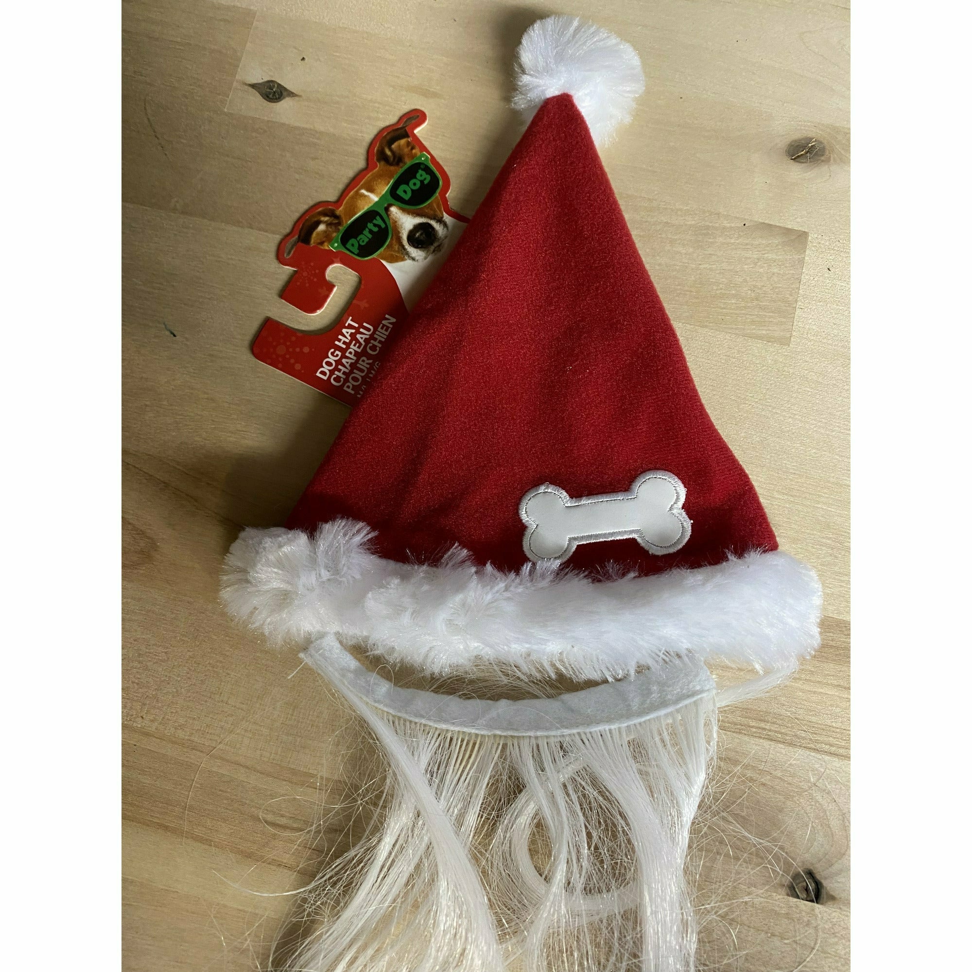 PARTY DOG HOLIDAY: CHRISTMAS Santa Dog Bone Hat