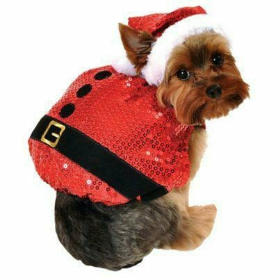 Party Dog HOLIDAY: CHRISTMAS Sequin Santa Dog Costume